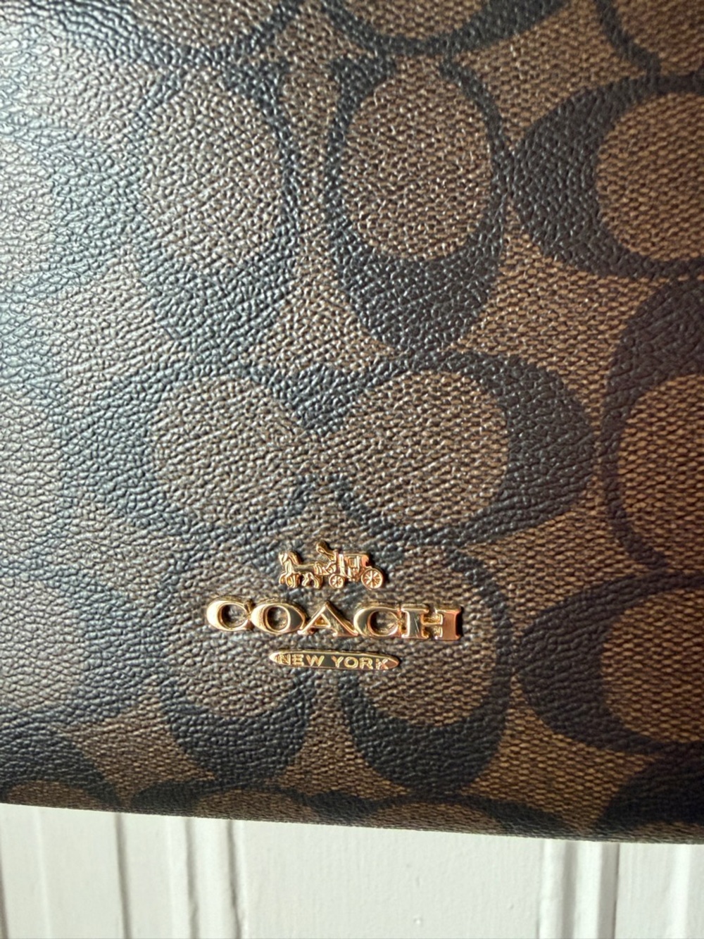 Coach Brown/Black Signature Canvas Hobo Shoulder Bag - Picture 12 of 15